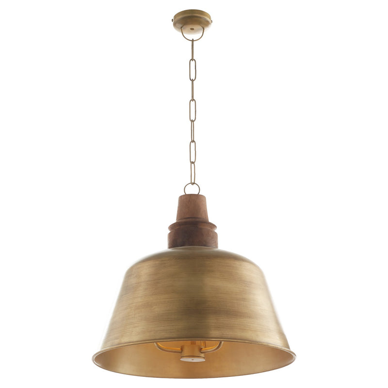 Quorum 84-3-75 Three Light Pendant, Artisan Brass