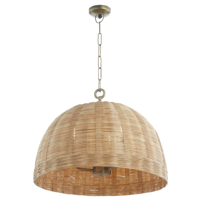 Quorum 86-3-75 Three Light Pendant, Artisan Brass