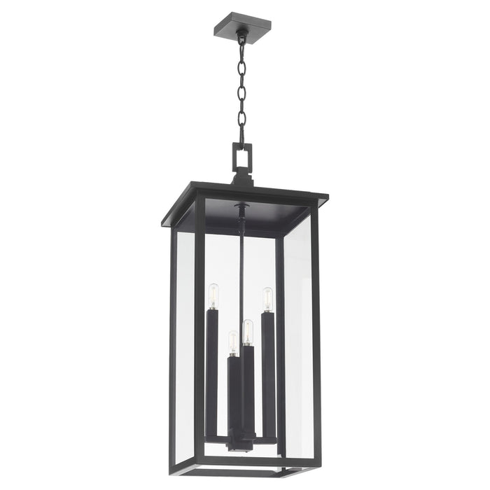 Quorum 7128-4-69 Four Light Pendant, Textured Black