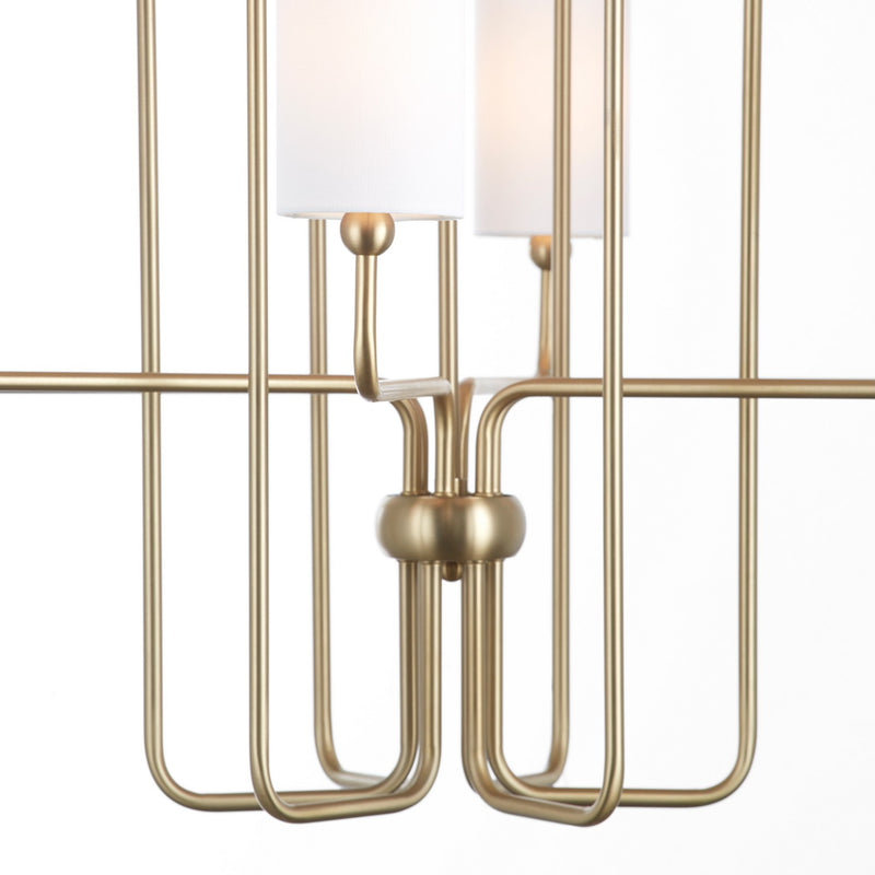 Quorum 698-12-80 12 Light Chandelier, Aged Brass