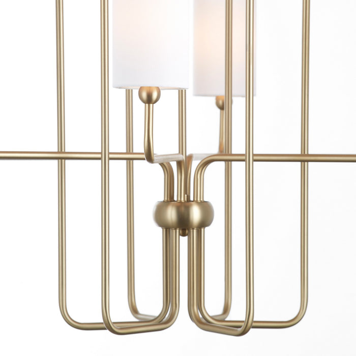 Quorum 698-12-80 12 Light Chandelier, Aged Brass