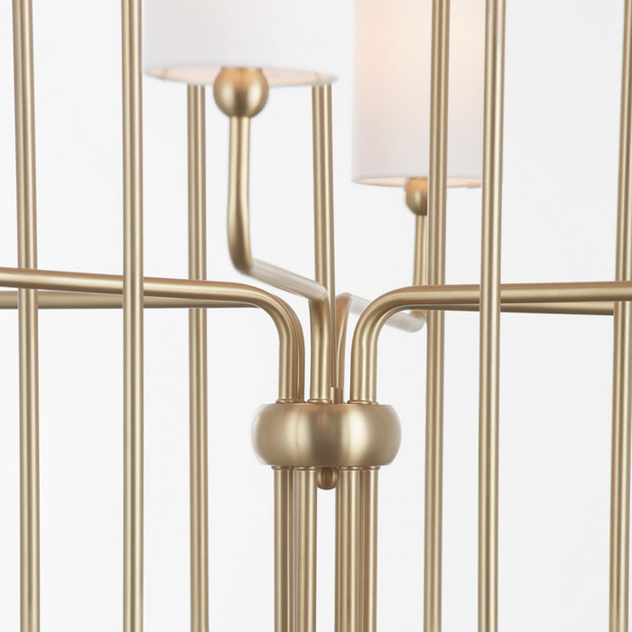 Quorum 698-12-80 12 Light Chandelier, Aged Brass