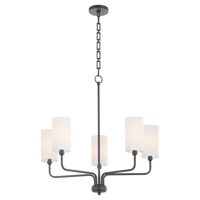 Quorum 698-5-59 Five Light Chandelier, Matte Black