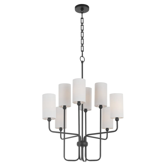 Quorum 698-8-59 Eight Light Chandelier, Matte Black
