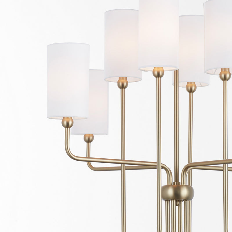 Quorum 698-8-80 Eight Light Chandelier, Aged Brass