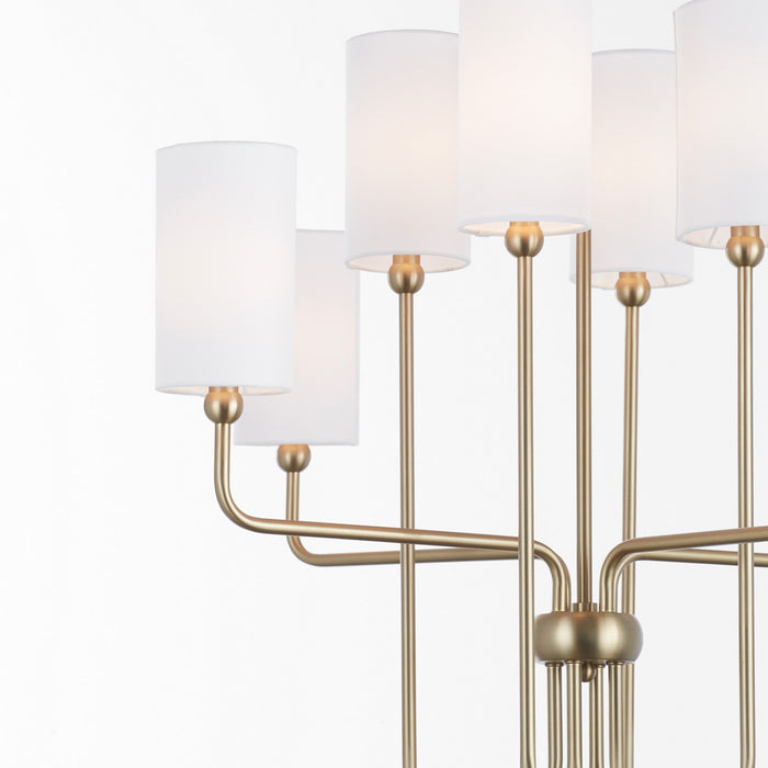 Quorum 698-8-80 Eight Light Chandelier, Aged Brass