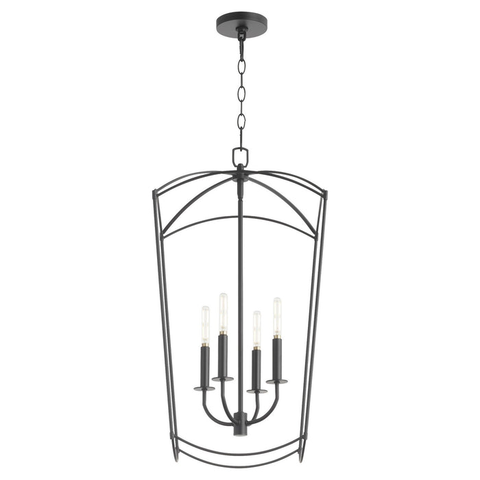 Quorum 6812-4-59 Four Light Entry, Matte Black