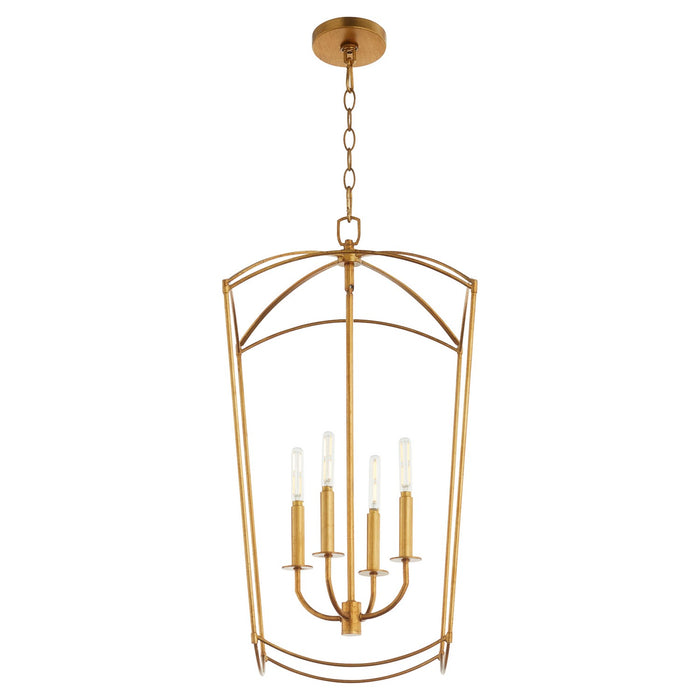 Quorum 6812-4-74 Four Light Entry, Gold Leaf