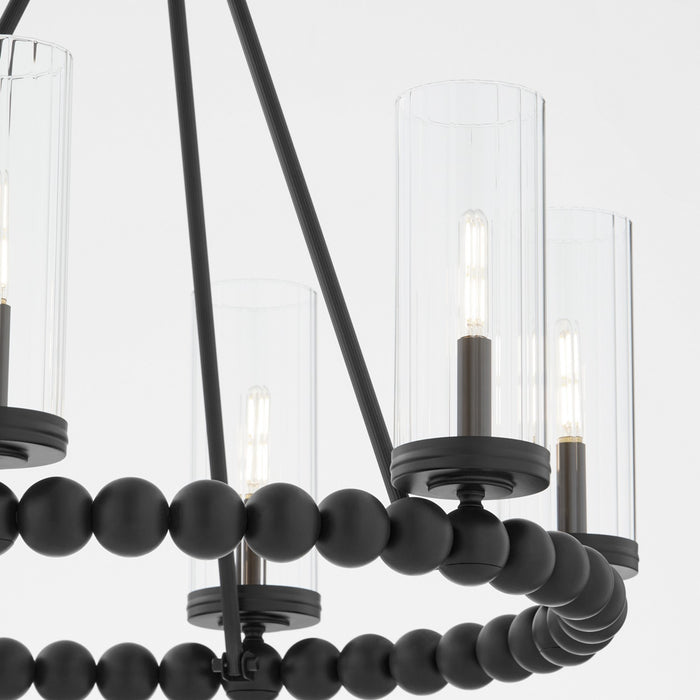 Quorum 661-6-59 Six Light Chandelier, Matte Black