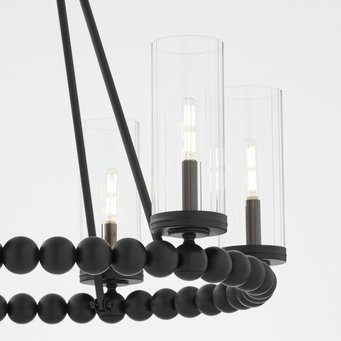 Quorum 661-6-59 Six Light Chandelier, Matte Black