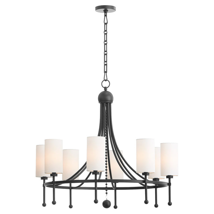 Quorum 664-8-59 Eight Light Chandelier, Matte Black