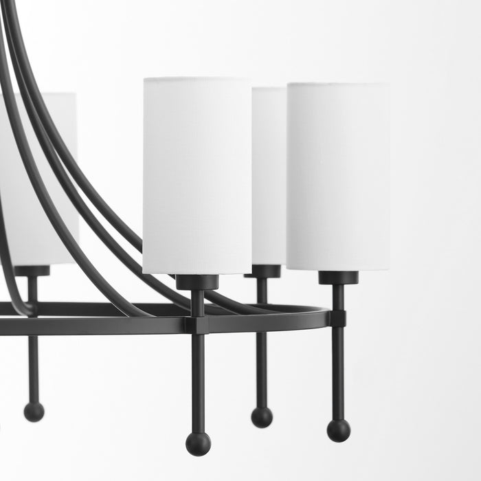 Quorum 664-8-59 Eight Light Chandelier, Matte Black