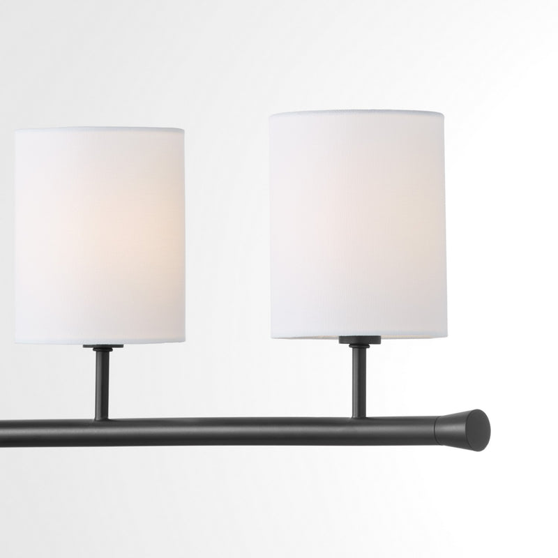 Quorum 647-7-59 Seven Light Linear Chandelier, Matte Black