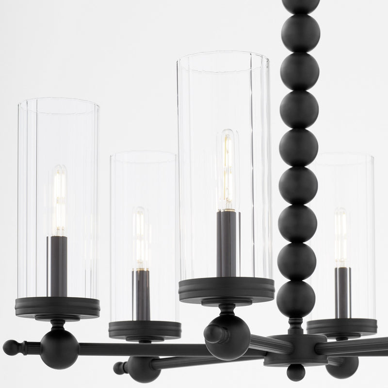 Quorum 660-6-59 Six Light Chandelier, Matte Black