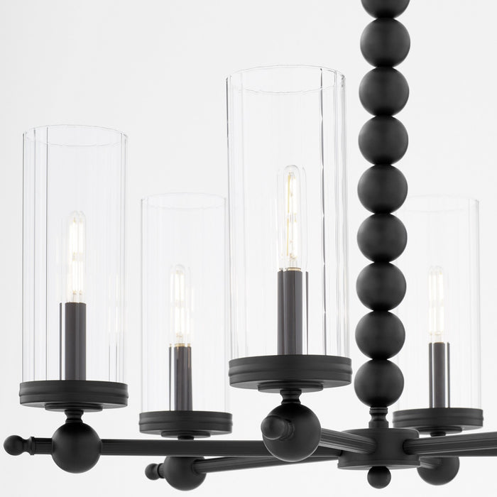 Quorum 660-6-59 Six Light Chandelier, Matte Black
