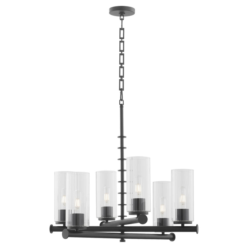 Quorum 641-6-59 Six Light Chandelier, Matte Black
