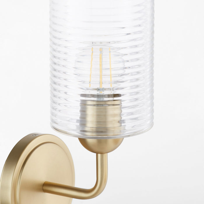 Quorum 598-1-80 One Light Wall Mount, Aged Brass
