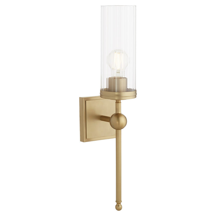 Quorum 560-1-80 One Light Wall Mount, Aged Brass