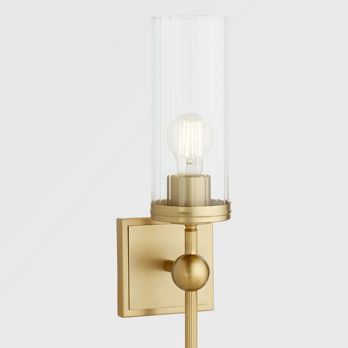 Quorum 560-1-80 One Light Wall Mount, Aged Brass
