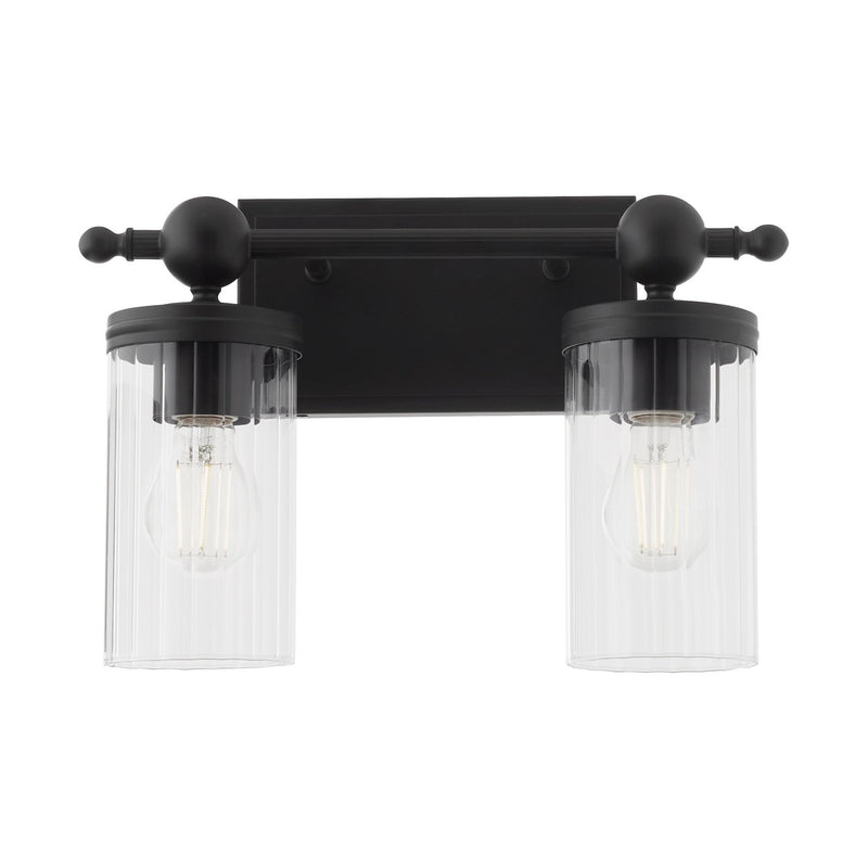 Quorum 560-2-59 Two Light Vanity, Matte Black