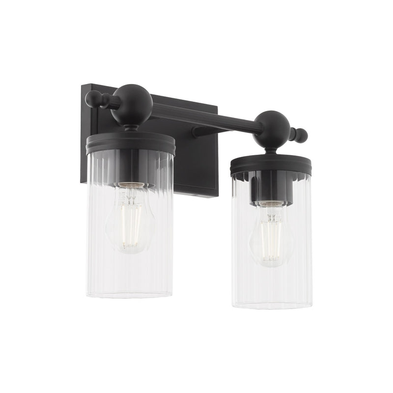 Quorum 560-2-59 Two Light Vanity, Matte Black