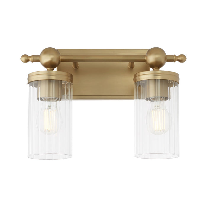 Quorum 560-2-80 Two Light Vanity, Aged Brass