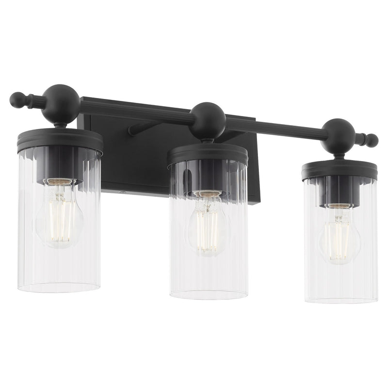 Quorum 560-3-59 Three Light Vanity, Matte Black