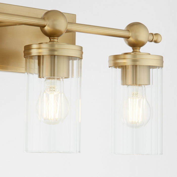 Quorum 560-3-80 Three Light Vanity, Aged Brass