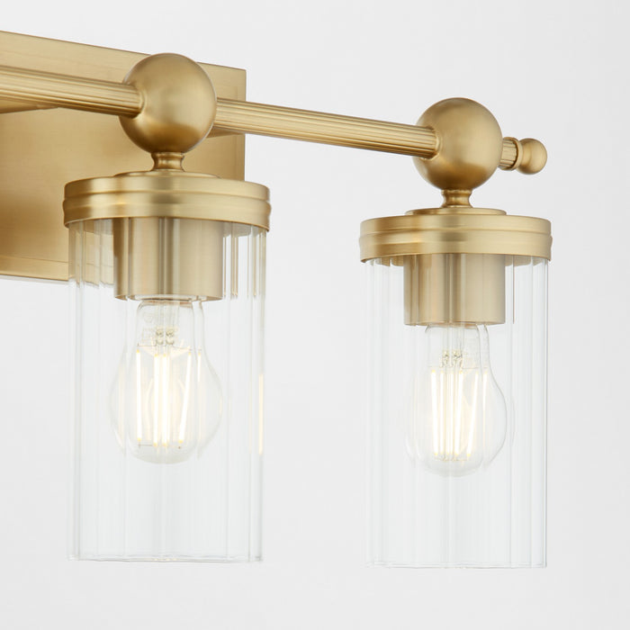 Quorum 560-4-80 Four Light Vanity, Aged Brass