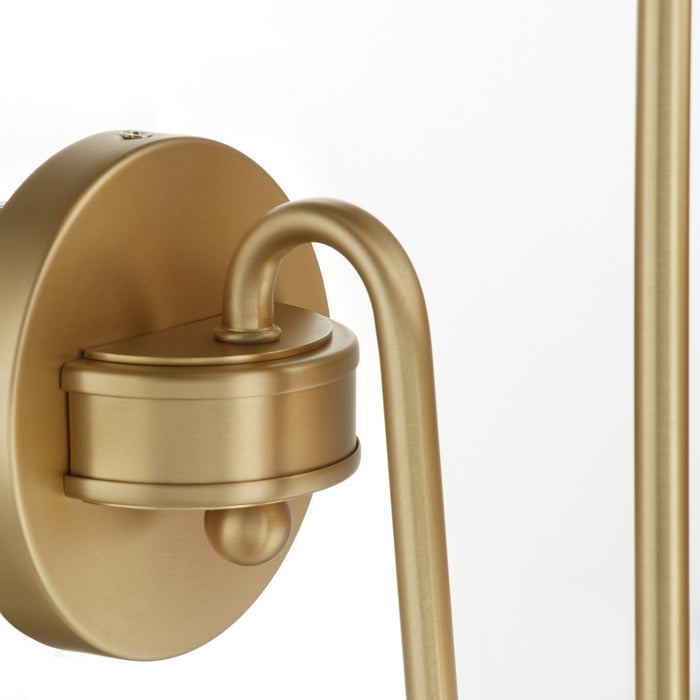 Quorum 597-1-80 One Light Wall Mount, Aged Brass
