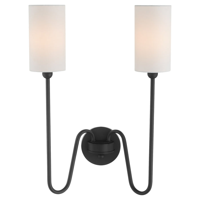 Quorum 597-2-59 Two Light Wall Mount, Matte Black