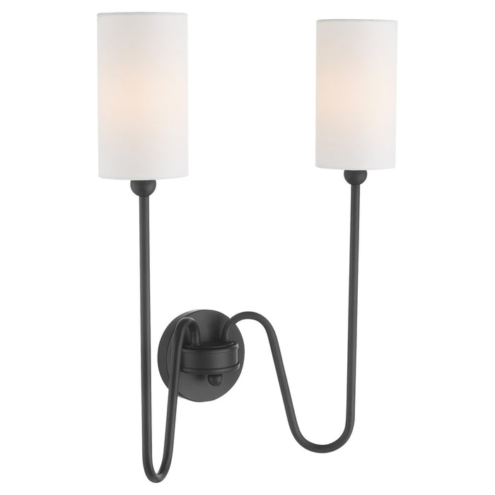Quorum 597-2-59 Two Light Wall Mount, Matte Black