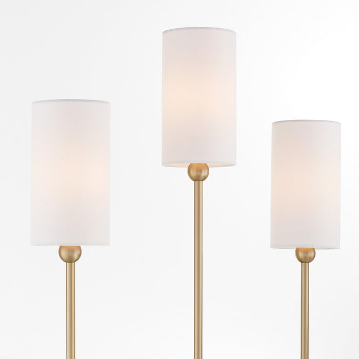 Quorum 597-3-80 Three Light Wall Mount, Aged Brass