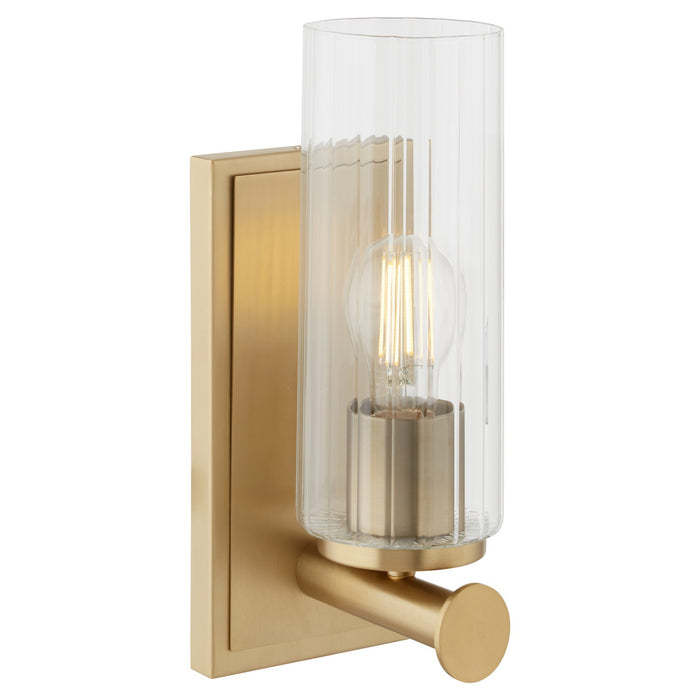 Quorum 540-1-80 One Light Wall Mount, Aged Brass