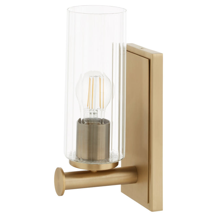 Quorum 540-1-80 One Light Wall Mount, Aged Brass