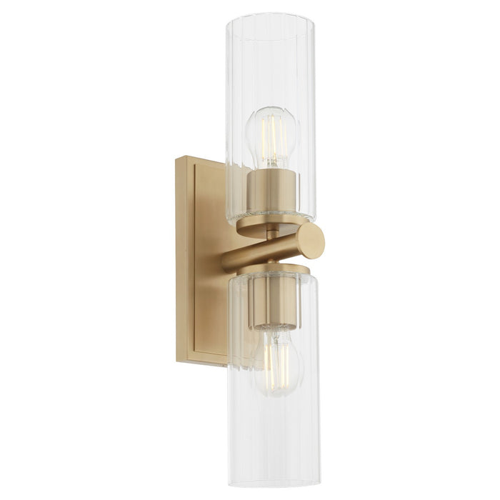 Quorum 540-2-80 Two Light Wall Mount, Aged Brass