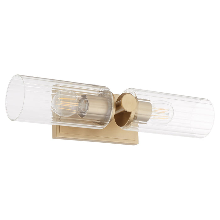 Quorum 540-2-80 Two Light Wall Mount, Aged Brass