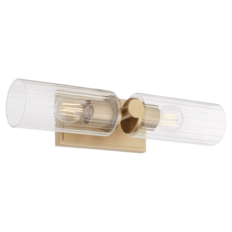 Quorum 540-2-80 Two Light Wall Mount, Aged Brass