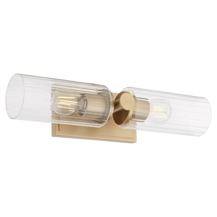 Quorum 540-2-80 Two Light Wall Mount, Aged Brass