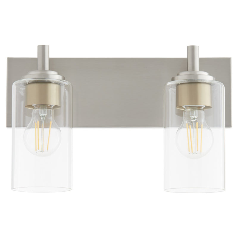 Quorum 5200-2-65 Two Light Vanity, Satin Nickel