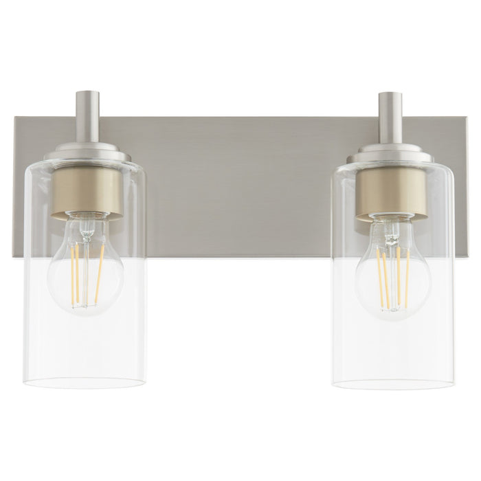 Quorum 5200-2-65 Two Light Vanity, Satin Nickel