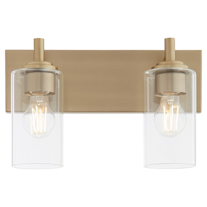 Quorum 5200-2-80 Two Light Vanity, Aged Brass