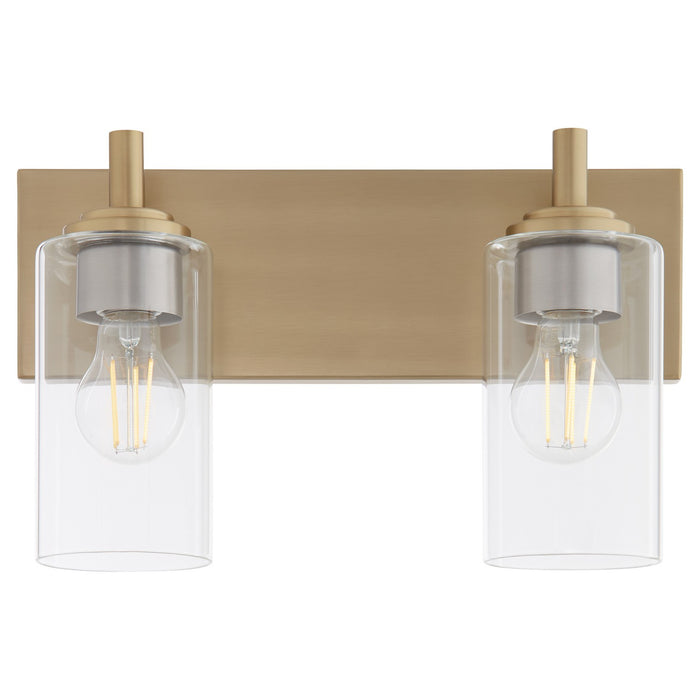Quorum 5200-2-80 Two Light Vanity, Aged Brass