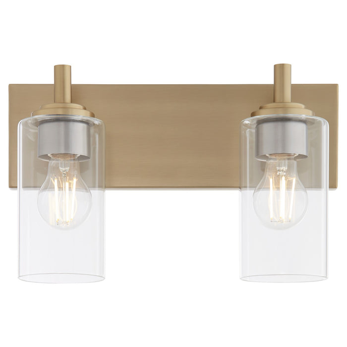 Quorum 5200-2-80 Two Light Vanity, Aged Brass