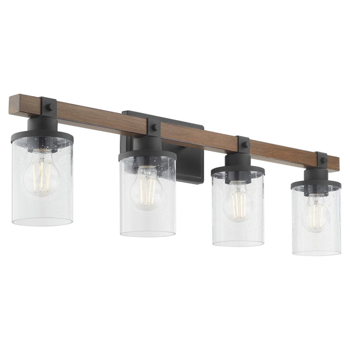 Quorum 5089-4-69 Four Light Vanity, Textured Black Walnut