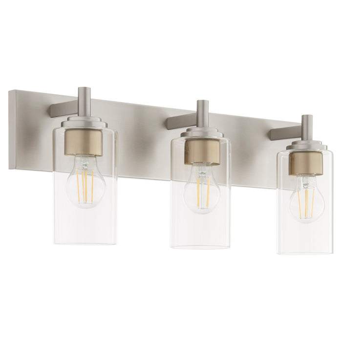 Quorum 5200-3-65 Three Light Vanity, Satin Nickel