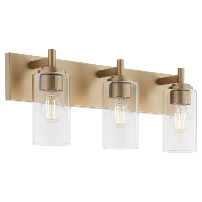 Quorum 5200-3-80 Three Light Vanity, Aged Brass