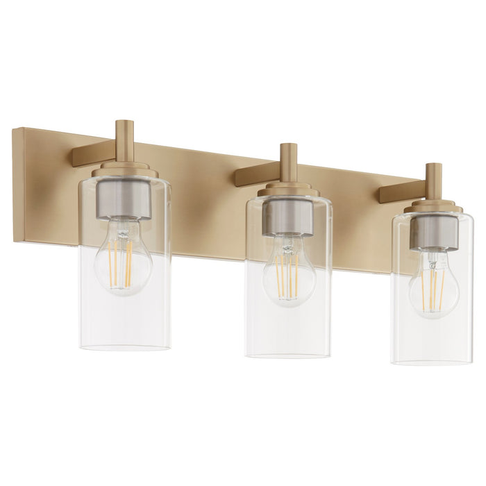 Quorum 5200-3-80 Three Light Vanity, Aged Brass