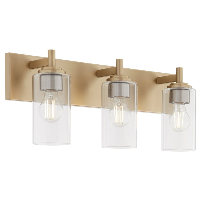 Quorum 5200-3-80 Three Light Vanity, Aged Brass