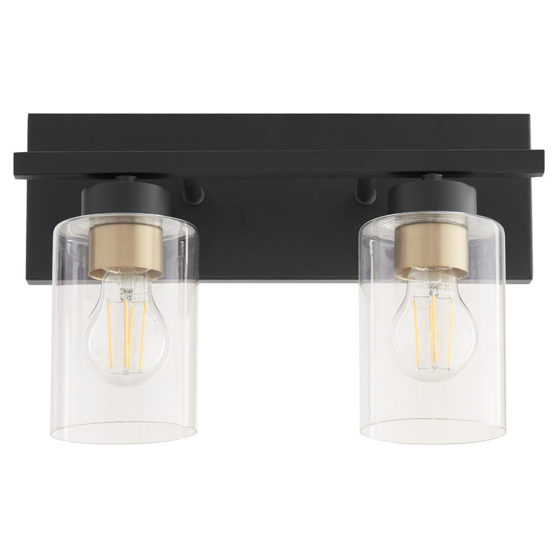 Quorum 5012-2-59 Two Light Vanity, Matte Black